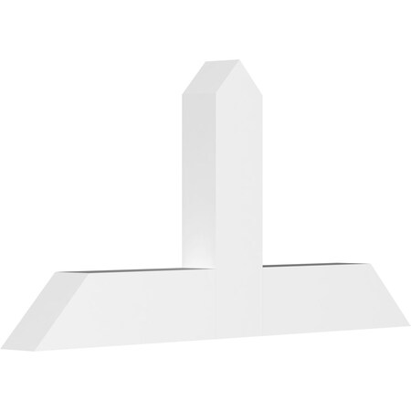 Ekena Millwork Portland Architectural Grade PVC Gable Bracket, 48"W x 24"H x 4"D x 6"F, 12/12 Pitch GBP048X24X0406POR00